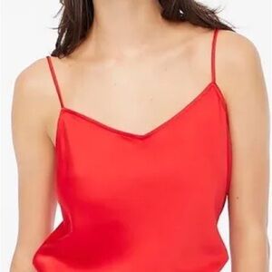 J. Crew Red Silk Cami Top